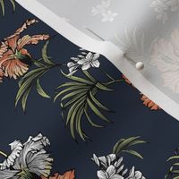 Lina Floral - Navy