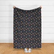 Lina Floral - Navy