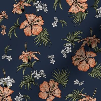 Lina Floral - Navy