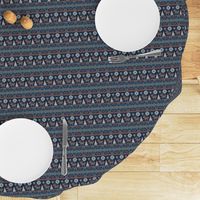 Festive Fair Isle - Navy Blue Small Scale