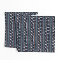 Festive Fair Isle - Navy Blue Small Scale