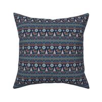 Festive Fair Isle - Navy Blue Small Scale