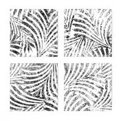 Loulu Palm Batik Black on White Jumbo 300