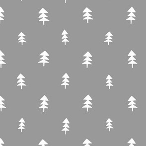 Pine Trees on Grey