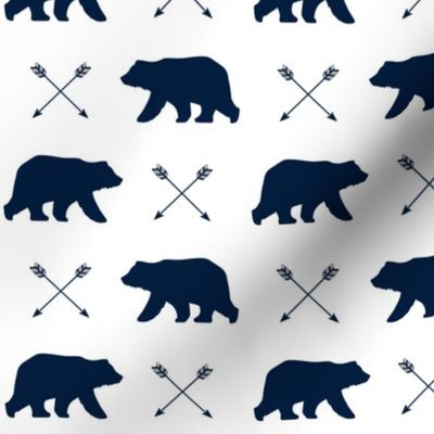Bear Walk - Navy Arrows