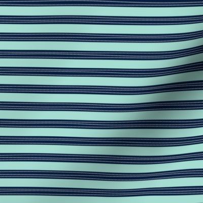 Stripes - Navy + Mint