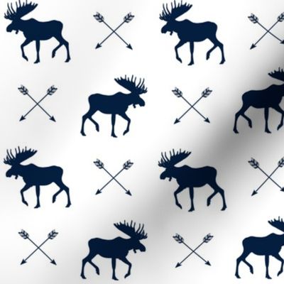 Moose Walk - Navy Arrows