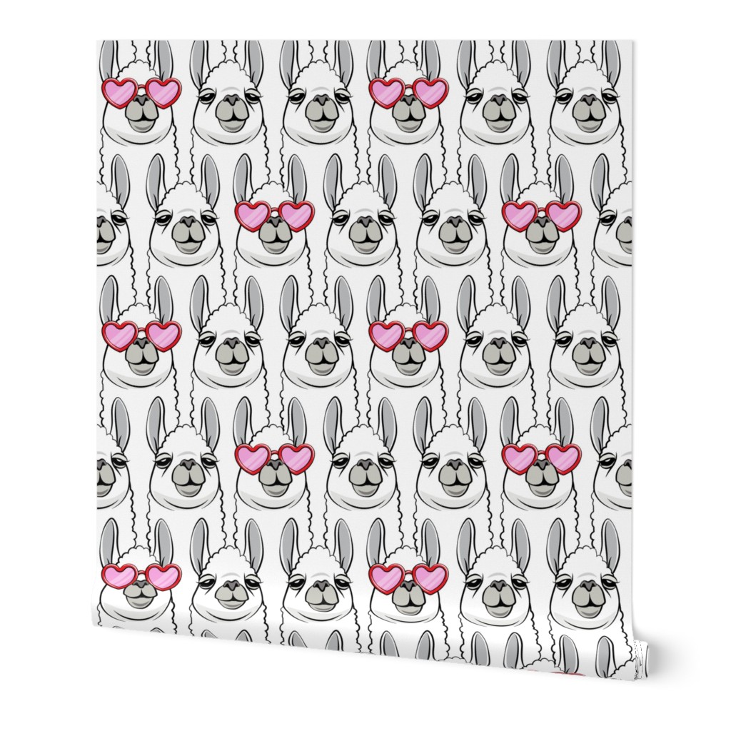 one cool llama - valentines glasses