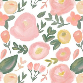 Peach Abstract Florals 