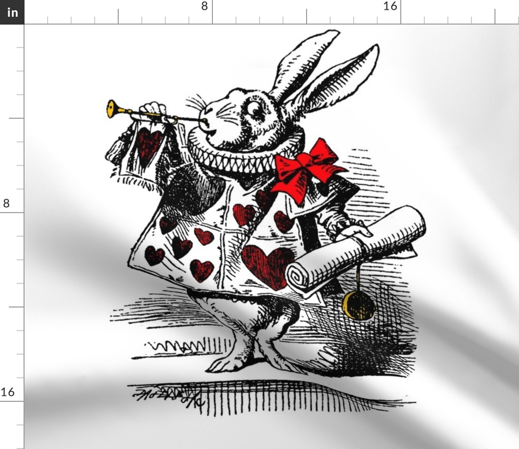 Alice in Wonderland - White Rabbit - Apron Repeat