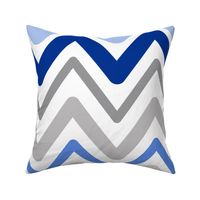 Soft Chevron Waves Large Scale Blue