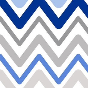 Soft Chevron Waves Large Scale Blue