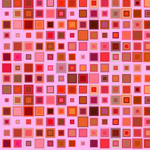 Pink Tile Mosaic Squares on Pink