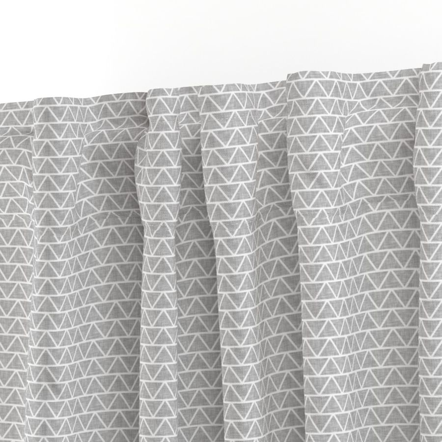 Triangles on Grey Linen