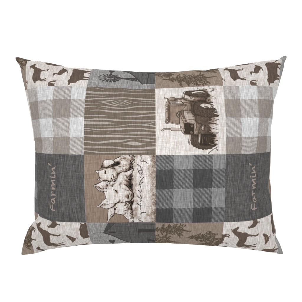 Farmin - 9sq Rustic Soft Brown And grey - ROTATED