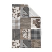 Farmin - 9sq Rustic Soft Brown And grey - ROTATED