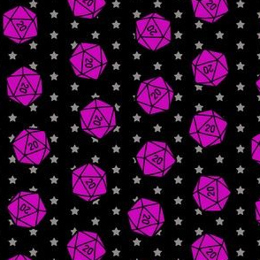 Dice in the Stars in Purple