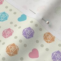 Pastel Dice N' Dots on Cream (Small Scale)