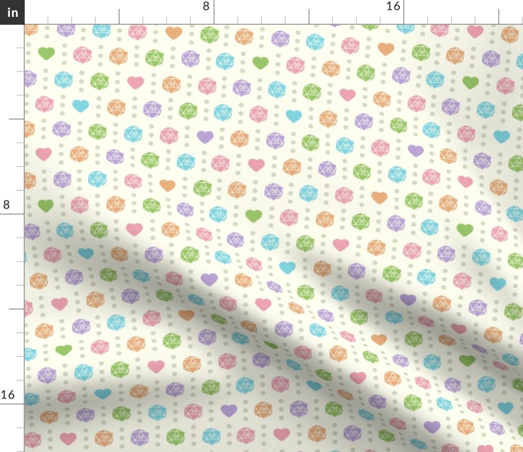 Pastel Dice N' Dots on Cream (Small Scale)