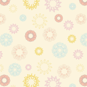 Under the Sea Shellflowers light beige