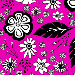 Black and White design pink
