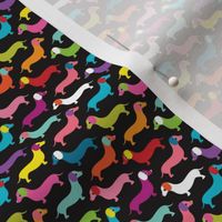 Retro dogs dachshund illustration pattern XS