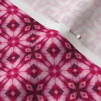 18-02g Floral Geometric Batik Hot Pink White _ Miss Chiff Designs 