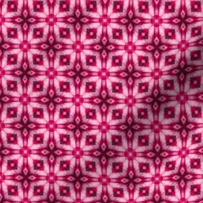 18-02g Floral Geometric Batik Hot Pink White _ Miss Chiff Designs 