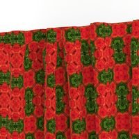 18-02f Christmas Orange Red Green Abstract Floral  _ Miss Chiff Designs 