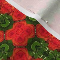 18-02f Christmas Orange Red Green Abstract Floral  _ Miss Chiff Designs 