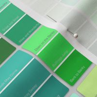 paint chips with names - green