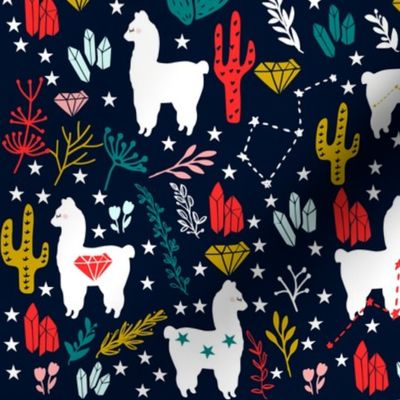 Cute Alpaca and Cactus Pattern