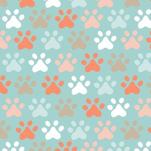 Meowtastic Paw Prints Blue