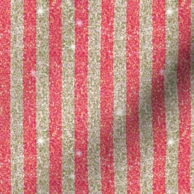Red and sand sparkle glitter Christmas stripe 