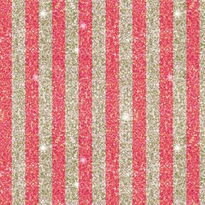 Red and sand sparkle glitter Christmas stripe 