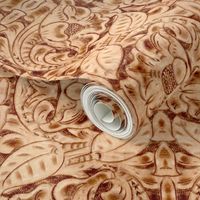 leather carved pattern small