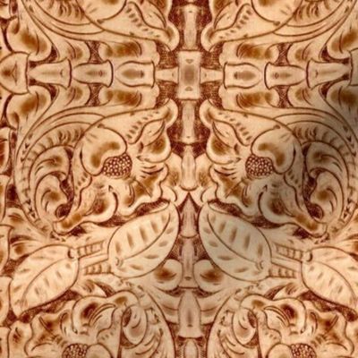 leather carved pattern small