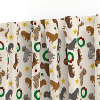 Tiny Smooth Dachshunds - Christmas