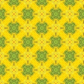 18-02c Lime Green Yellow Geometric Floral _ Miss Chiff Designs