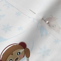 Playful Sloth Snow Play, Winter, Snowflakes