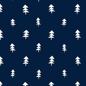 Pine Trees on Navy