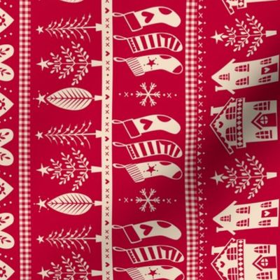 vintage nordic christmas red rotated