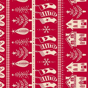 vintage nordic christmas red rotated