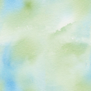 blue and green watercolor wash