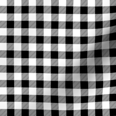 (1/2"  scale) black and white plaid -C18BS