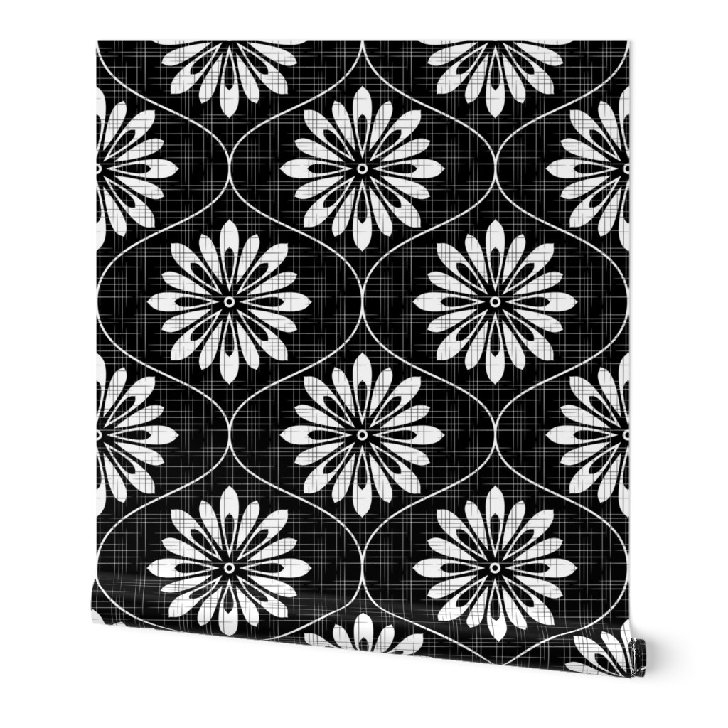 Flower Weave Texture Black