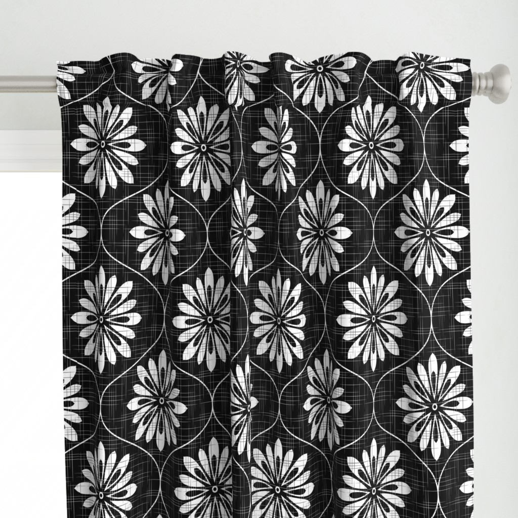 Flower Weave Texture Black