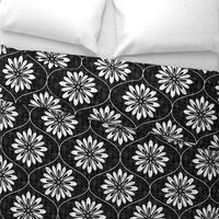 Flower Weave Texture Black