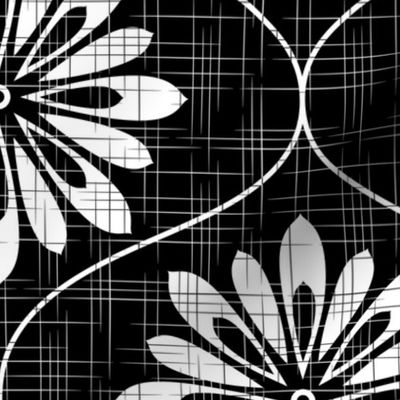 Flower Weave Texture Black