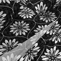 Flower Weave Texture Black